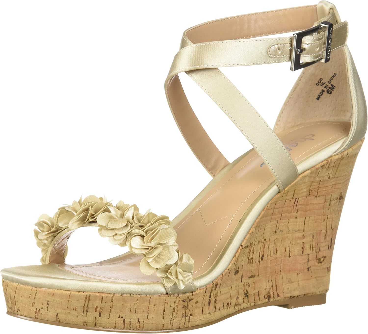 Charles by Charles David Women's Lauryn Wedge Sandal, Ivory, 9.5 M US