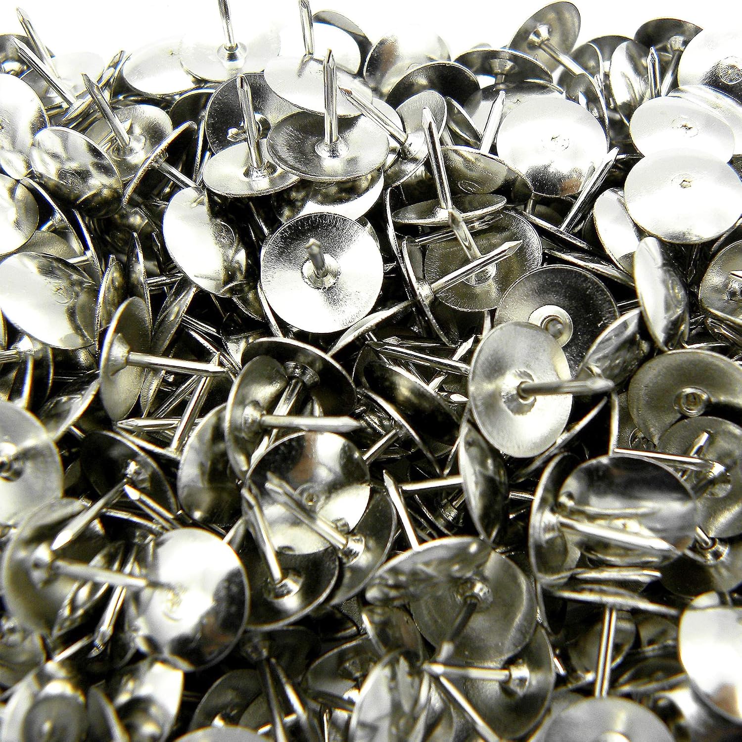Schneespitze 600 Pcs Silver Upholstery Nails Furniture Nails Upholstery Tacks 10 by 8 mm Pins Furniture Thumb Tack with Plastic Box Furniture Tacks - Image 4