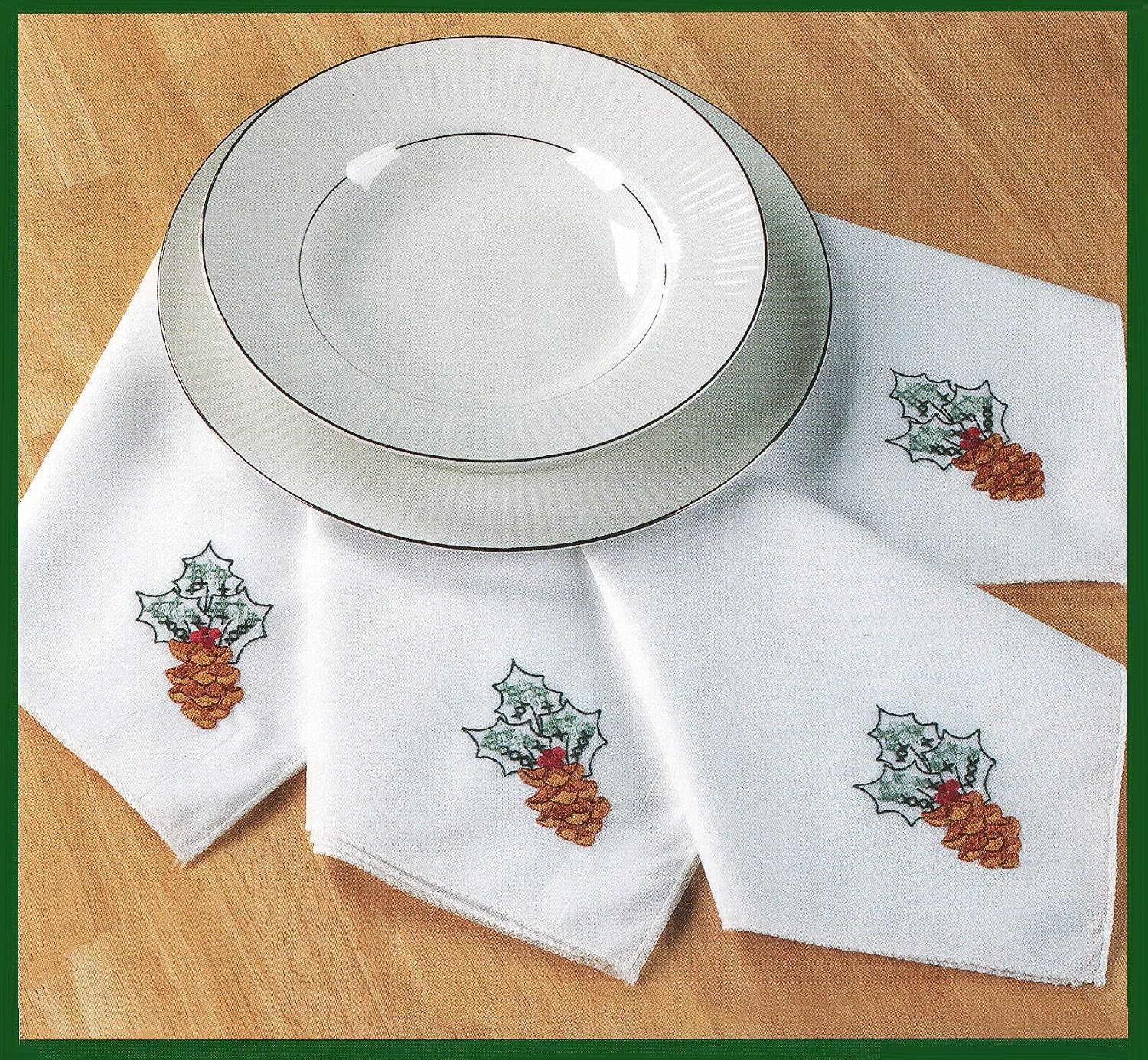 Bucilla - Peace Wreath - Cross Stitch Napkins Kit 85008
