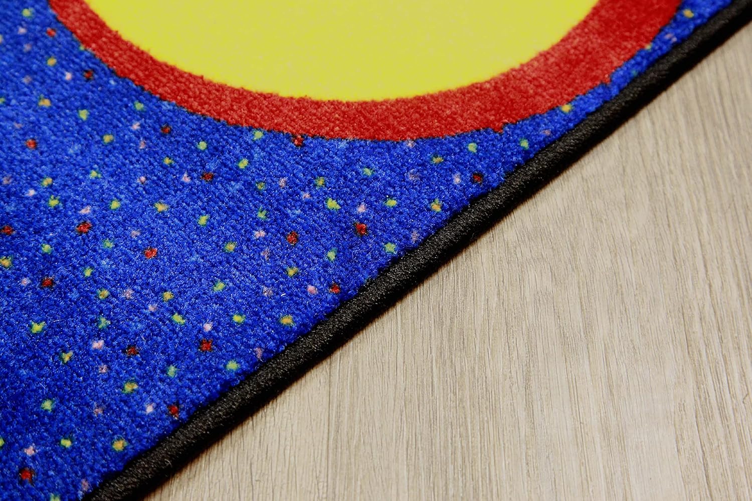 Flagship Carpets Sitting Spots Seating Rectangle Area Rug for Children's Classroom or Kids Playroom, and Home Learning Carpet, 13" x 8', Blue