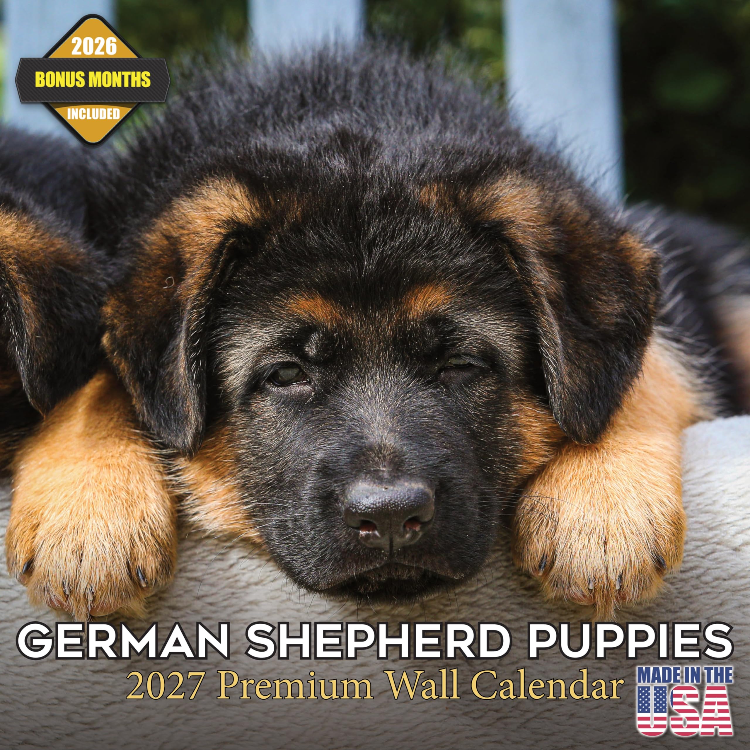 2022 2023 German Shepherd Puppies Calendar,Dog Breed Monthly Wall Calendar,German Shepherd Puppiess Calendar,12"x24" Opened,Planner Calendar for Organizing & Planning,Made in USA — image 1