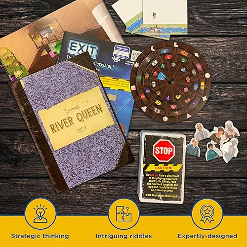 Miniatura 6 de Thames & Kosmos - Exit: Robo en el Mississippi | Juego de sala de escape en una caja | Exit: El juego, un juego de Kosmos para jugar en familia,