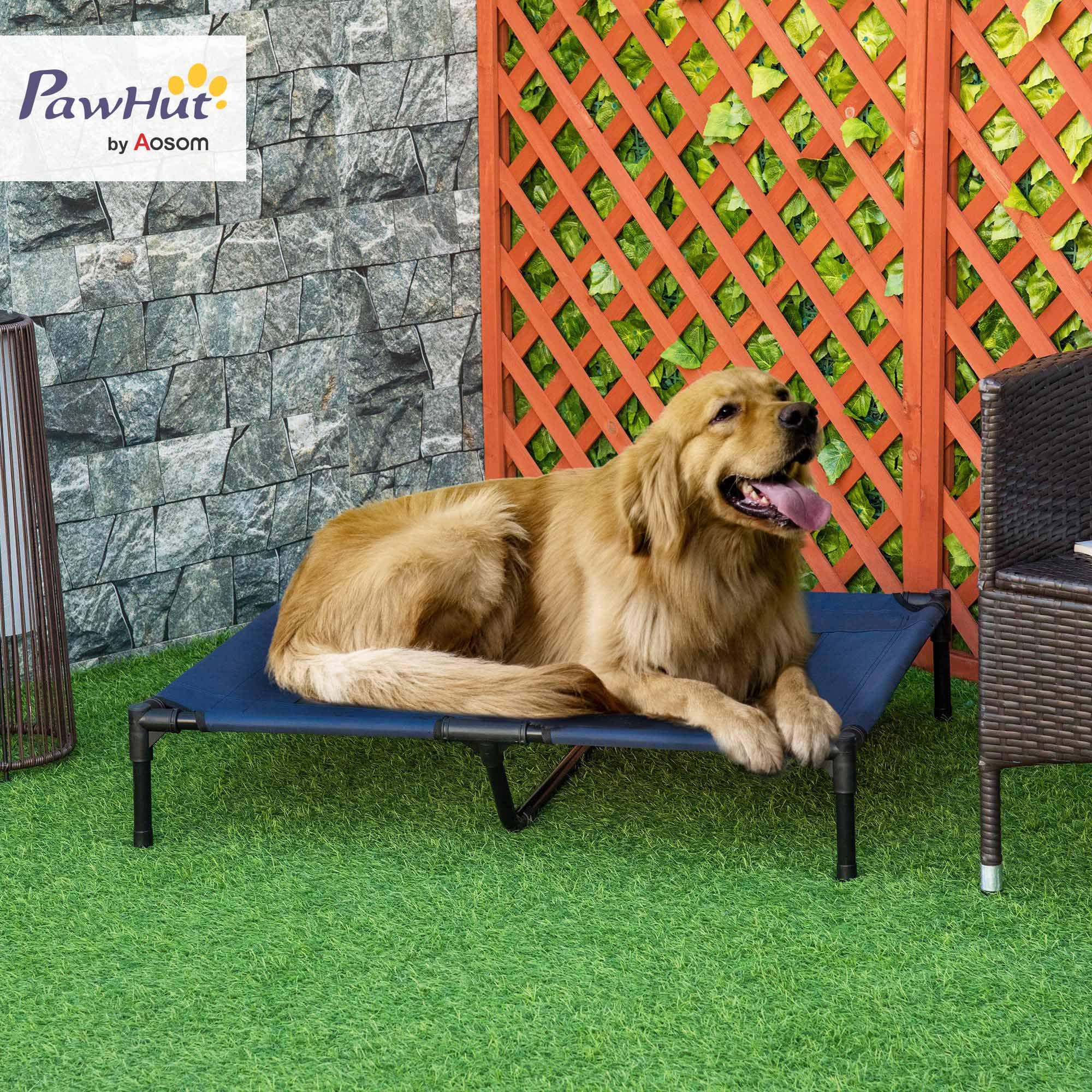 PawHut Cama para Mascotas Perros Gatos Desmontable Portatil Camping al Aire Libre Resistente al Agua