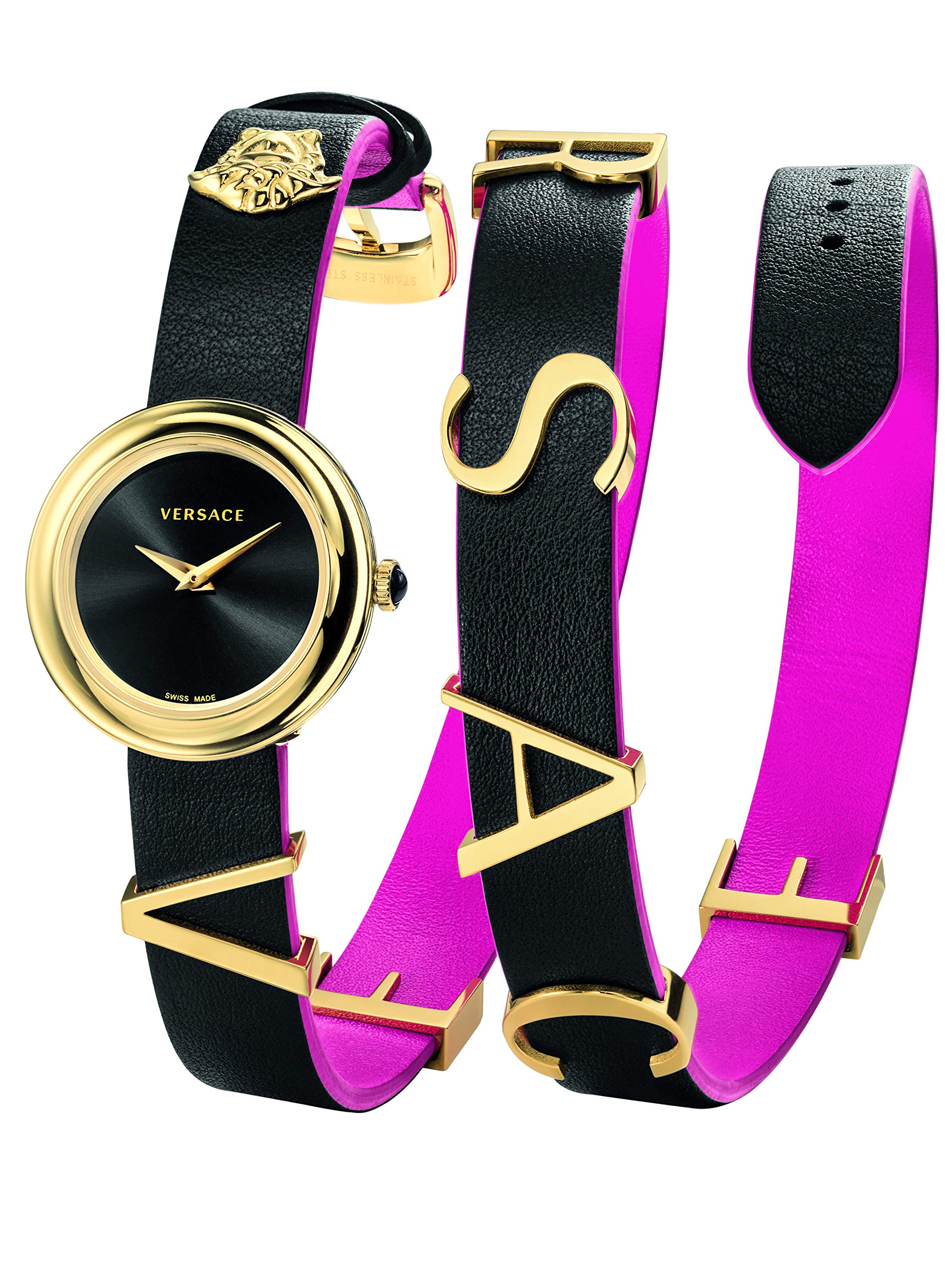 Versace Women's watch VEBN00218 V-Flare leather black