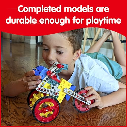 Miniatura 5 de My Gears - Juego de transporte  118 piezas  Más de 8 actividades  Juguetes de engranajes para niños  Construye modelos giratorios y móviles