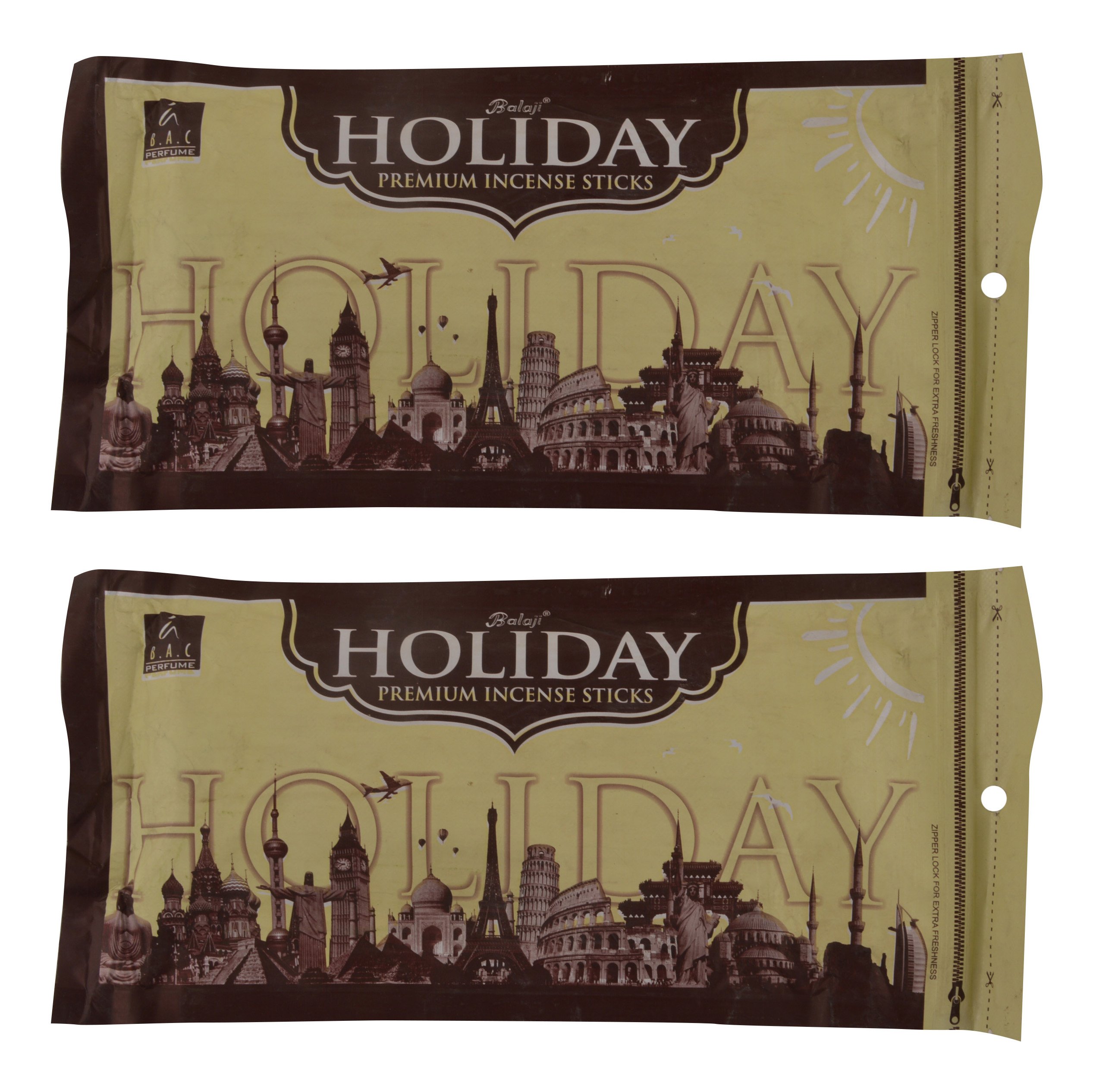 Balaji Holiday Bamboo Incense Sticks (8 cm - 150 g, Black, Pack of 2)