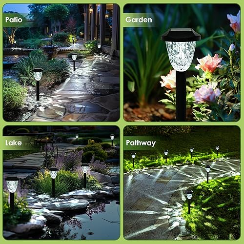 Miniatura 3 de Paquete de 16 luces solares para exteriores, luces solares brillantes para caminos con gran patrón, luces solares impermeables de encendidoapagado