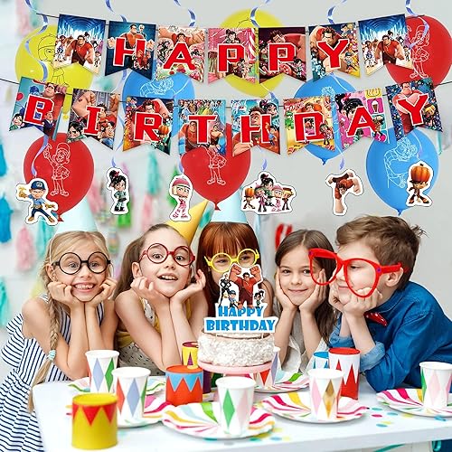 Miniatura 7 de Wreck it Ralph - Suministros de fiesta de cumpleaños, Wreck-It Ralph 2, decoraciones de fiesta de Wreck-It Ralph para niños, recuerdos de fiesta de