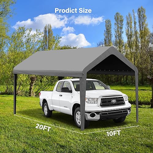 Miniatura 10 de Funda de repuesto para toldo, toldo de repuesto para cochera, lona Oxford 800D impermeable y protegida contra rayos UV con cuerdas elásticas