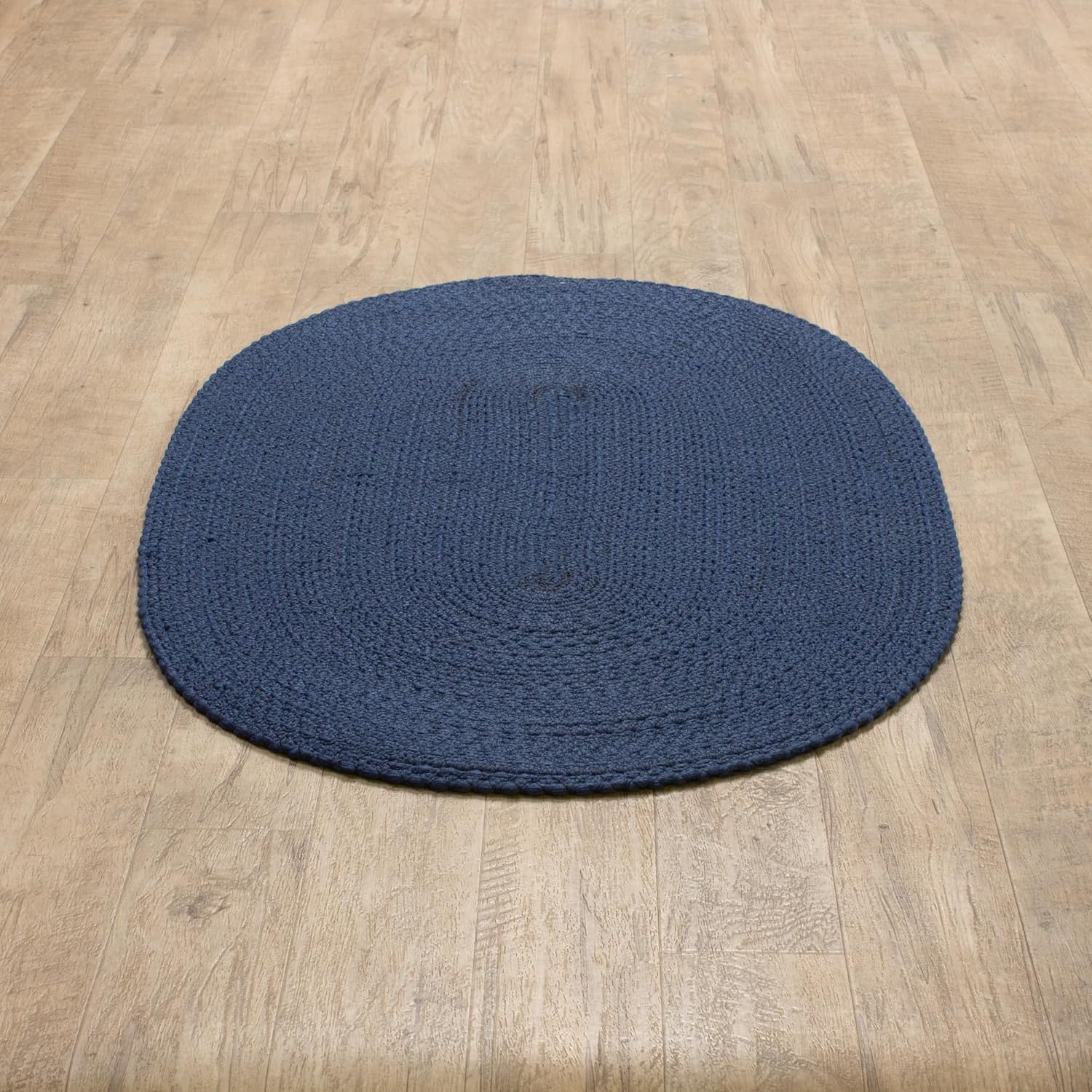 Super Area Rugs Navy Blue Braided Rug Country Living Room