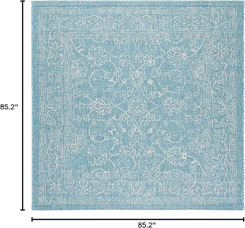 Vista 161 de SAFAVIEH Courtyard Collection - Alfombra decorativa, 2 pies 3 pulgadas x 5 pies, turquesa, no desprende pelusa y de fácil cuidado, para interiores