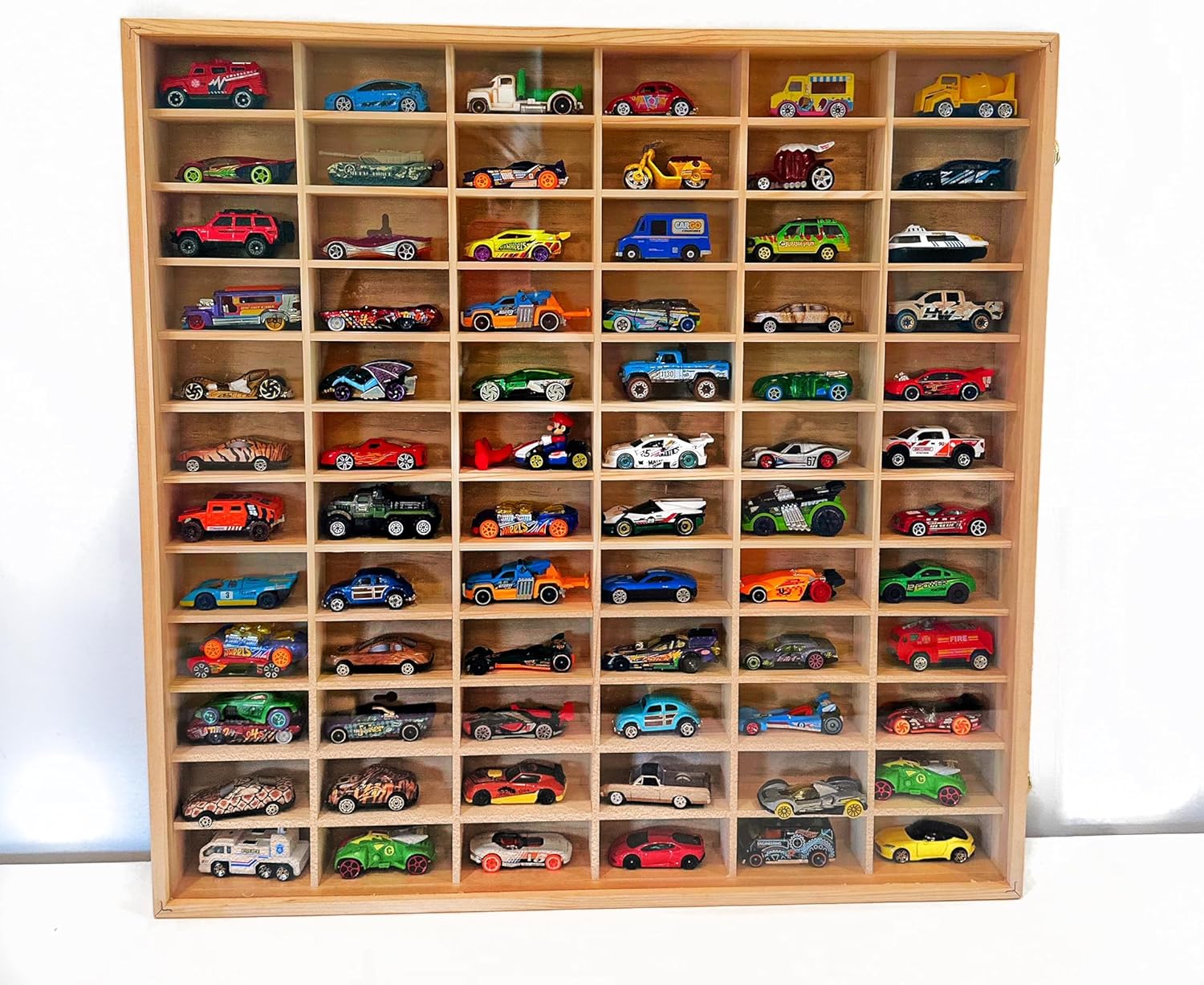Wood Toy Car Storage Display Organizer