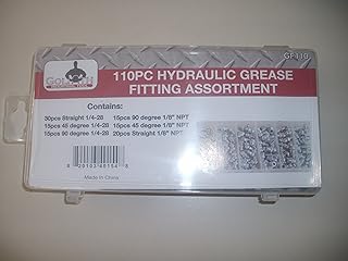 110 Piece Goliath Industrial Tool Hydraulic Grease Fitting Assortment