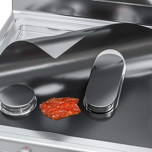 Miniatura 8 de TidyFriend - Protectores de cocina de gas reutilizables para estufa de 5 quemadores, lavables, antiadherentes y de limpieza rápida para quemadores