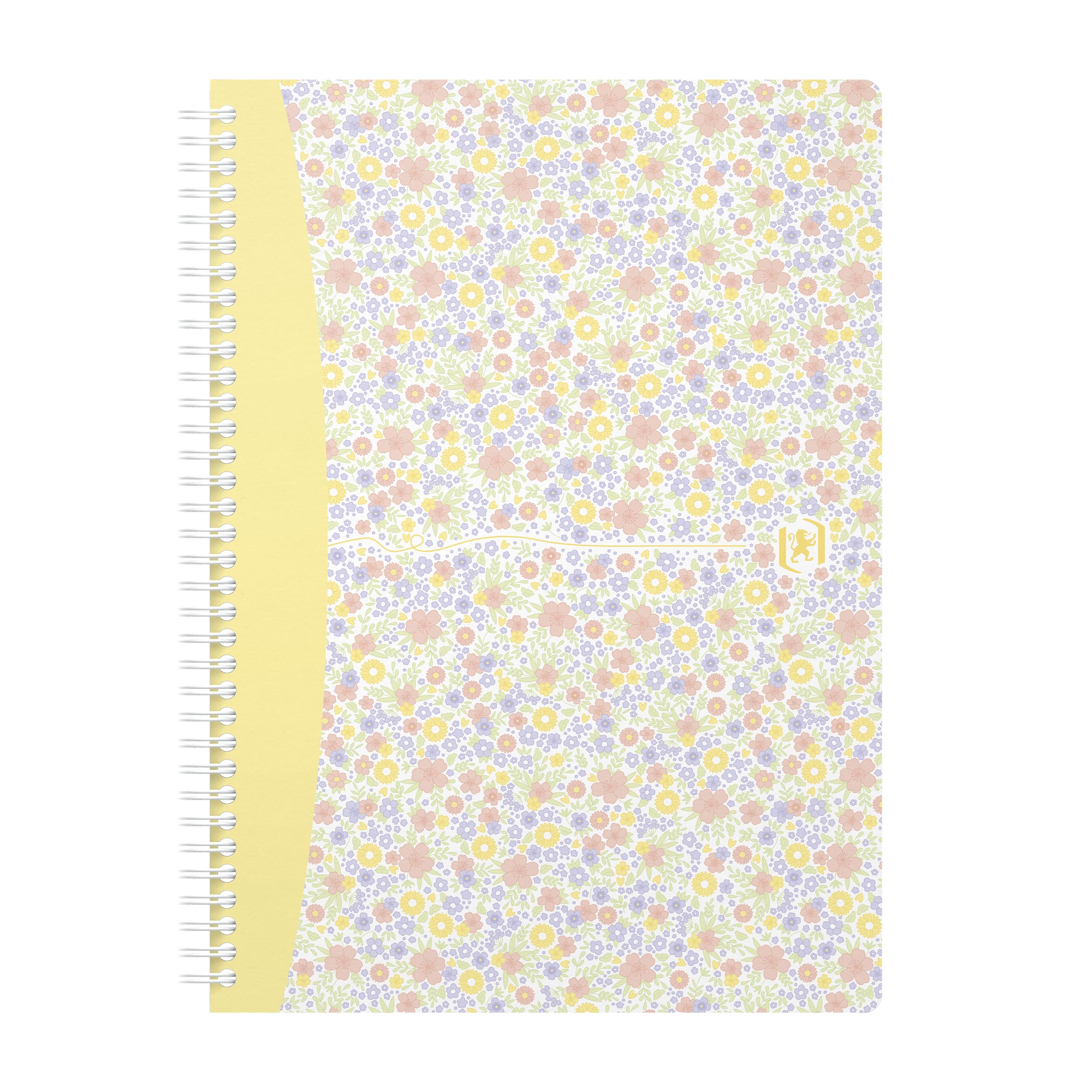 Oxford Spiral - Taccuino B5 floreale, 120 pagine, copertina morbida, 4 disegni, 5 pezzi