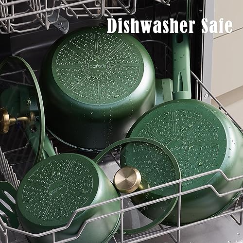 Miniatura 7 de CAROTE Sartenes antiadherentes de 9.5 y 11 pulgadas, sartén antiadherente para tortillas, saludable y libre de PFOA, compatible con inducción, apto