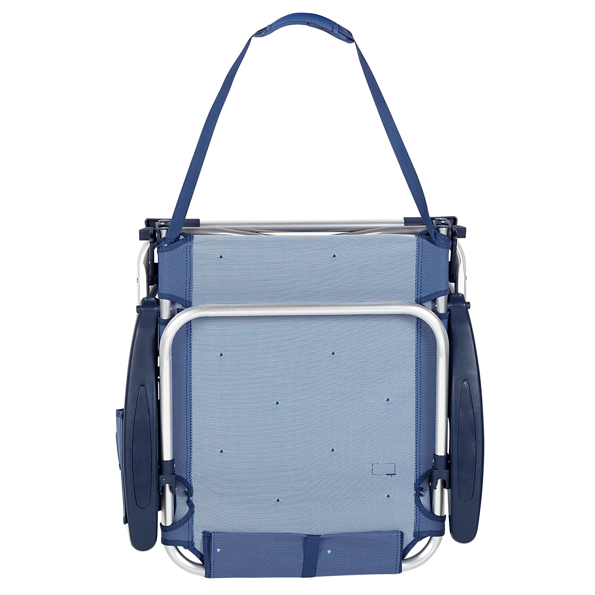 AKTIVE Silla de playa plegable y reclinable 4 posiciones Azul marino, Medidas 51x45x76cm, Peso máx. 110Kg, Material aluminio, Antivuelco, sillas de playa (62290)