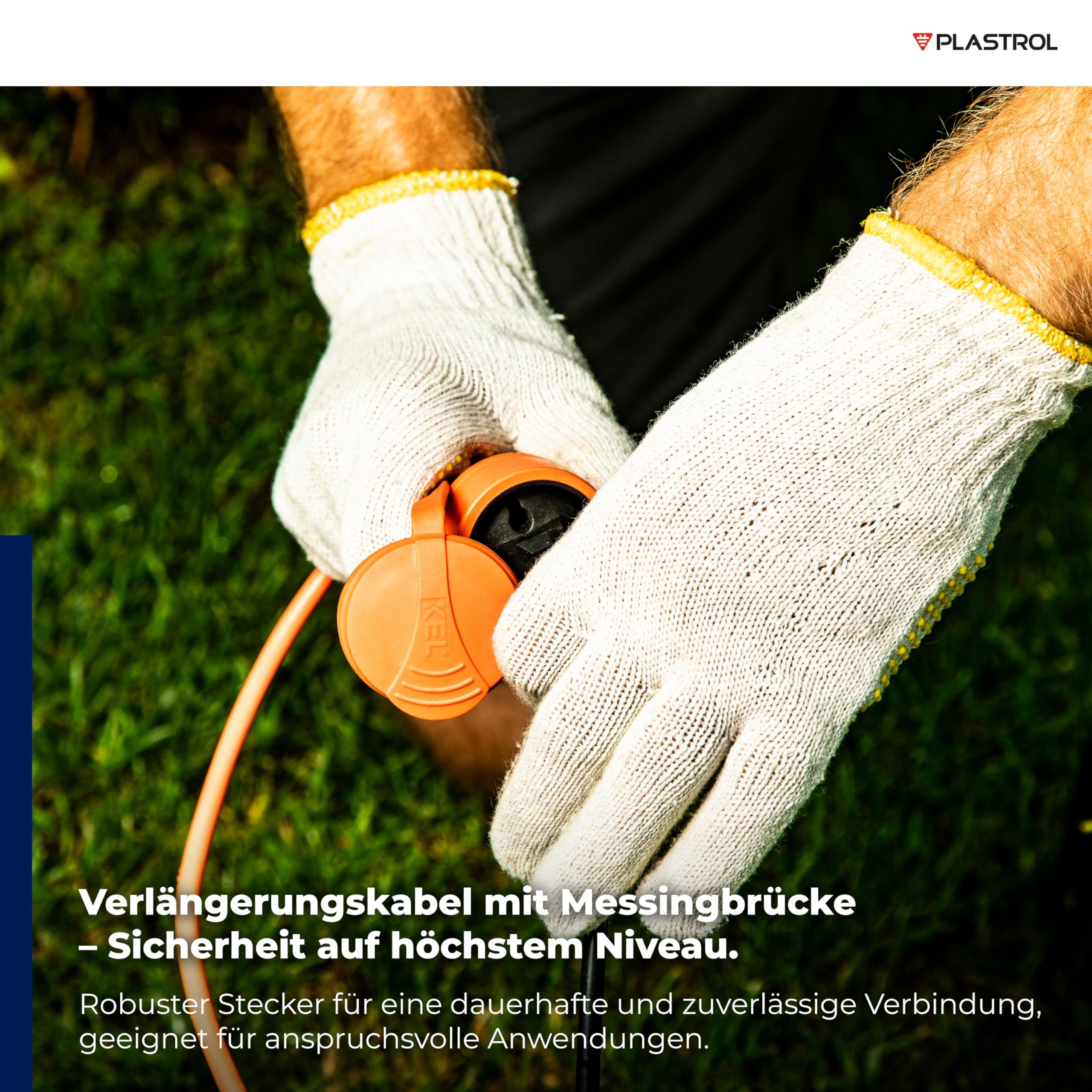 KEL Verlängerungskabel Steckdose - 50 m - Schuko Steckdosen Schutzkontakt Verlängerung - 16A IP44 230 V 3x1,5 mm² für den Außenbereich, Garten, Outdoor