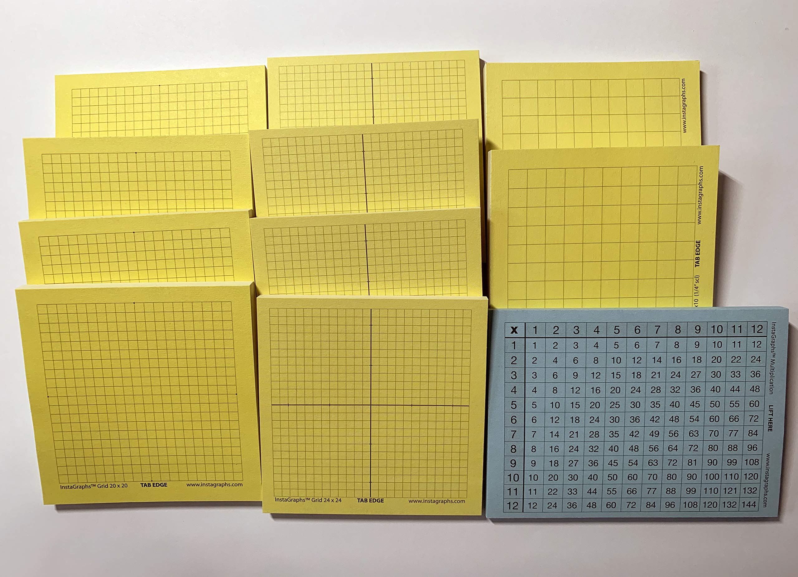 Middle School Sticky Graph Adhesive Grids 11 Pack (50 sheets/pad)