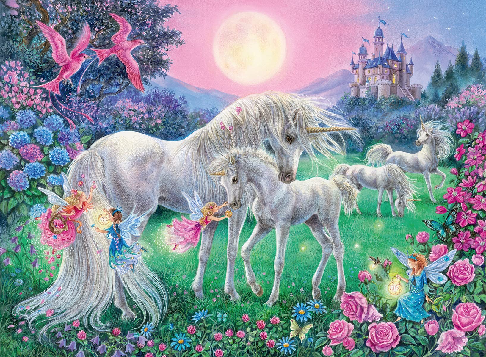 Ravensburger 3D Puzzle 11843 - Nachtlicht Puzzle-Ball Pferde am Strand - 72 Teile - ab 6 Jahren & Kinderpuzzle - 13670 Einhörner im Mondschein -Leuchtpuzzle ab 6 Jahren, mit 100 Teilen im XXL-Format