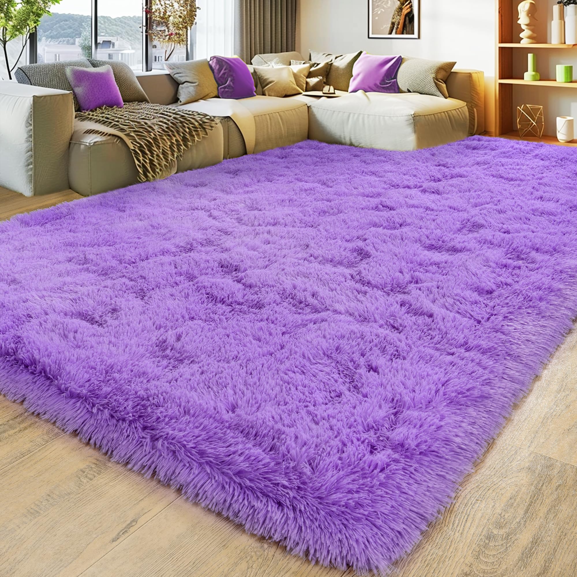 8x10 Large Area Rugs for Living Room, Ultra Fluffy Shag Rug for Bedroom, Modern Plush Soft Carpet for Girls Boys Kids Room Dorm Fuzzy Non Slip Rug for