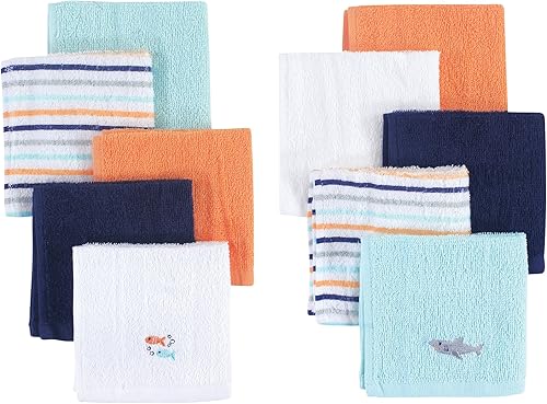 Hudson Baby Paños unisex de algodón súper suave para bebé, tiburón, talla única