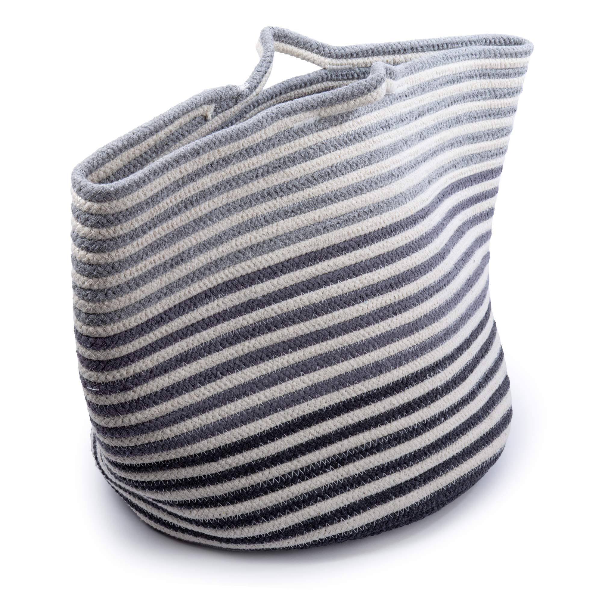 Cesta de cuerda de algodón para organizar juguetes y ropa en el baño