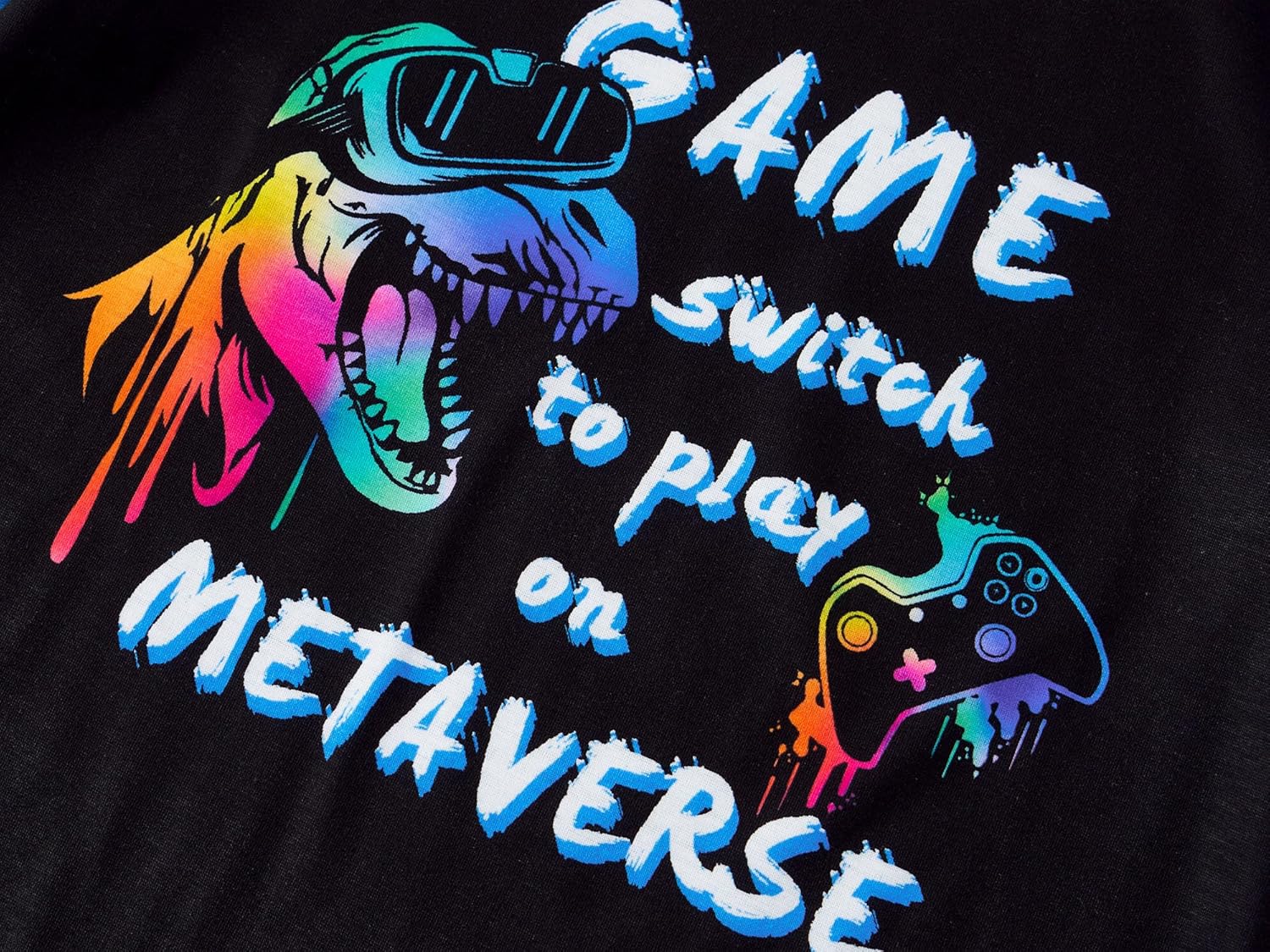 Tebbis 2-Piece Cozy Pajamas For Little/Big Boys Gamer Yellow Short Sleeves Cool PJs Set Kid Size 6-18 - Image 3