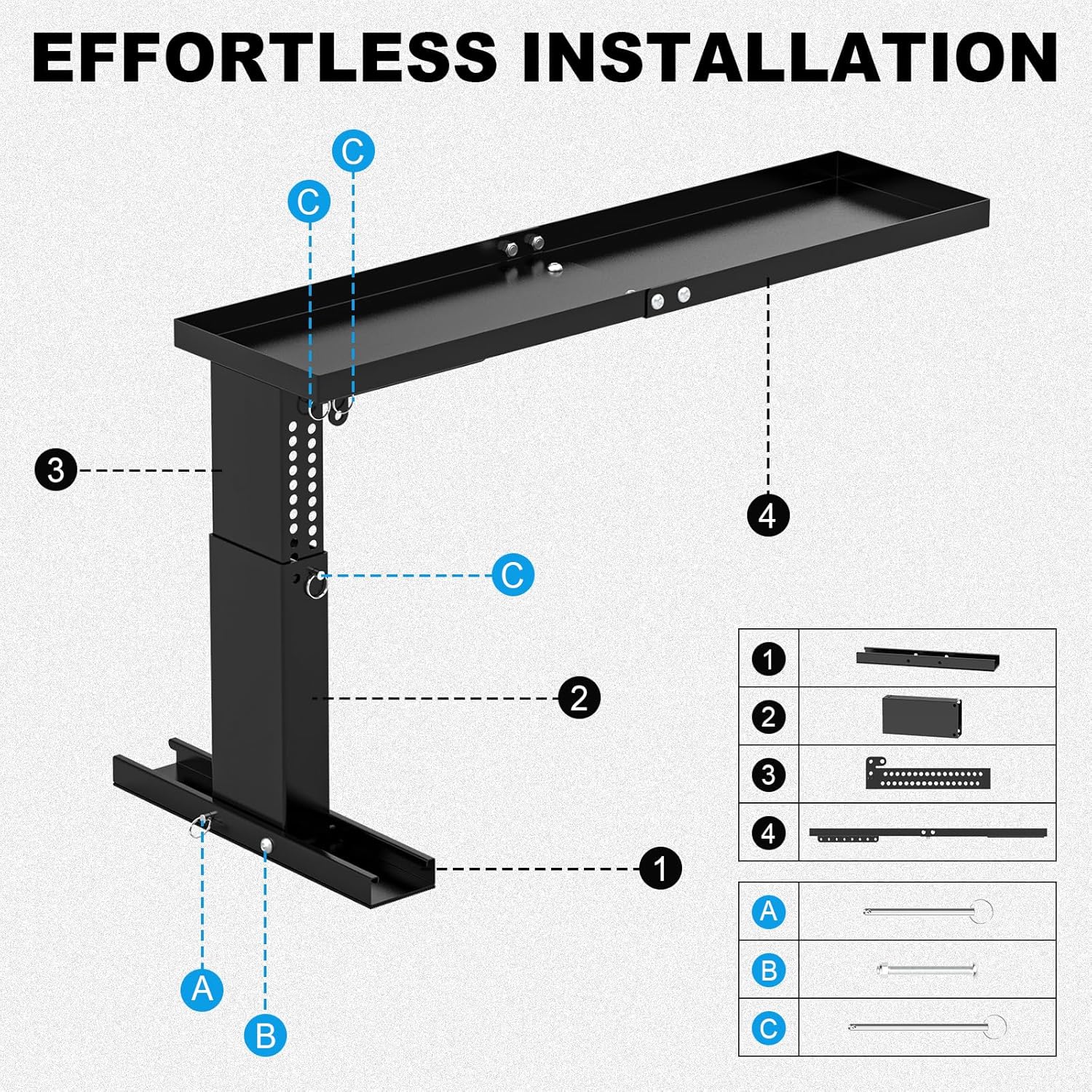 Heavy-Duty Ladder Leveler for Stairs, Adjustable 12"-20" H Stair Ladder Platform Pro for Extension, Straight & Telescopic Ladders, Foldable High-Strength Ladder Extender for Stairs with Non-Slip Pad