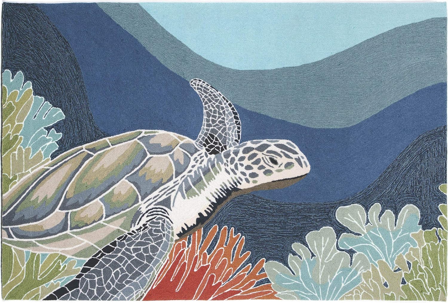 Liora Manne Ravella Indoor Outdoor Rug Nautical Rug, Sea