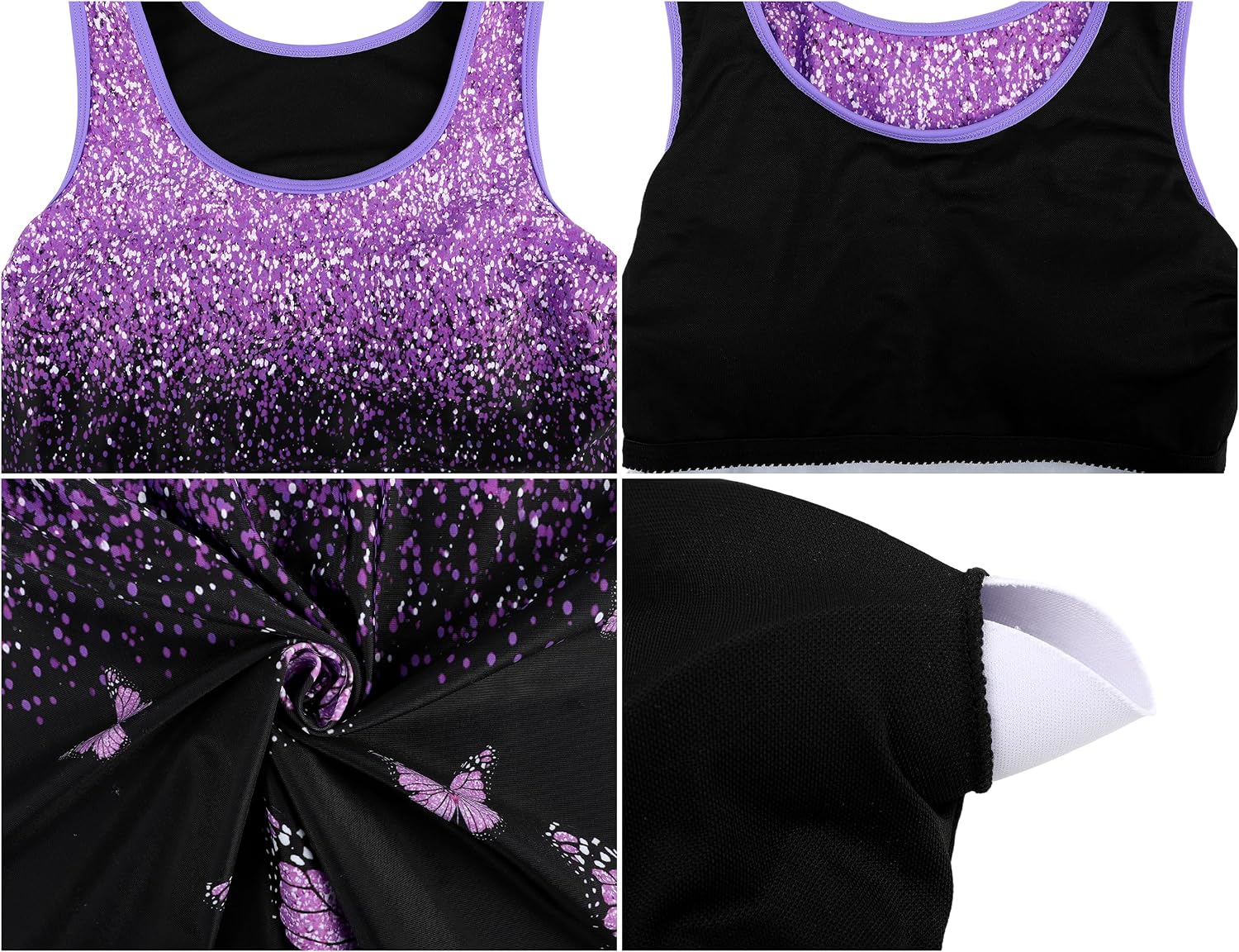 Firpearl Women's Tankini Top Only Tummy Control Swimsuits Top Modest Bathing Suit Swim Tank Top No Bottom