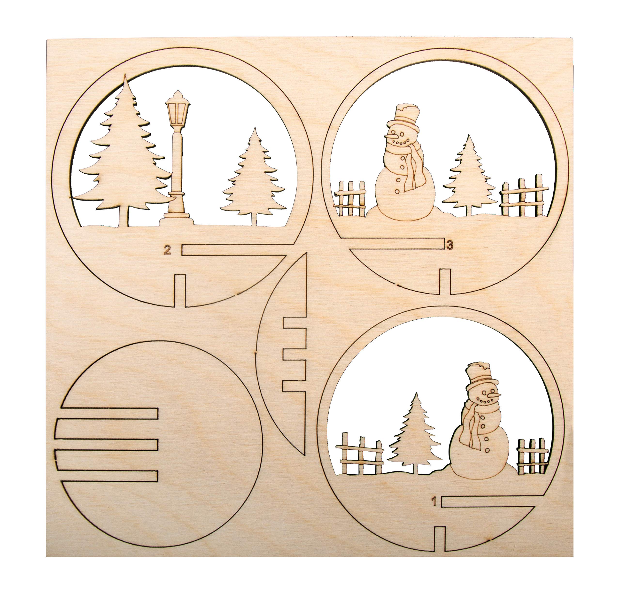 Rayher 63059505 H-Plug Snowman, FSCMixCred, 7.5 cm Diameter, Natural, 5 Pieces, SB-Btl 1 Set, Normal