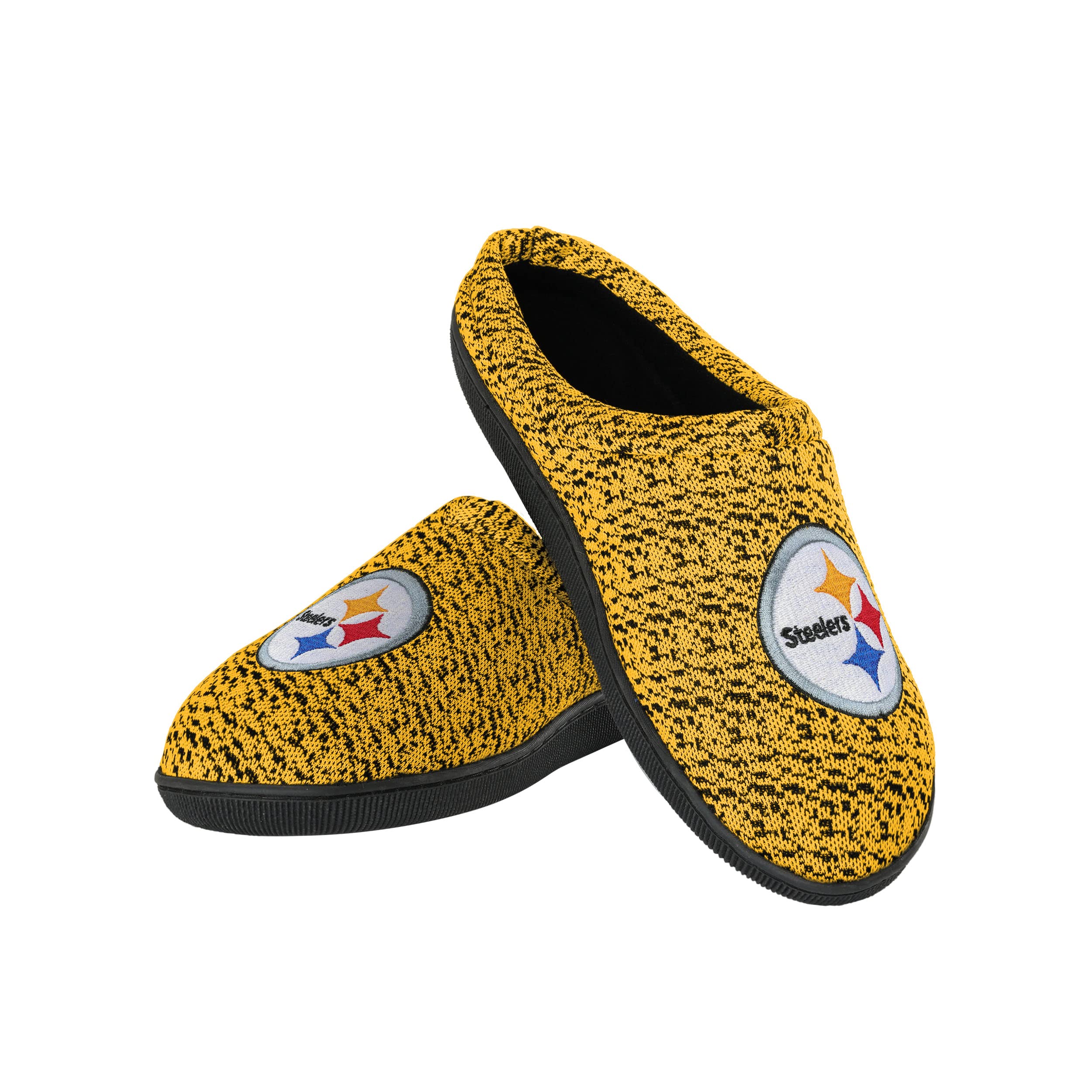 FOCO NFL mens Poly Knit Cup Sole Slipper