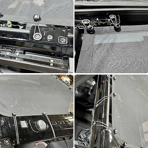 Miniatura 4 de BESTAOO Parasol para accesorios Ford Bronco 2021 2022 2023 2024 2025 2 puertas, parasol de malla frontal Bimini cubierta superior para Bronco de 2