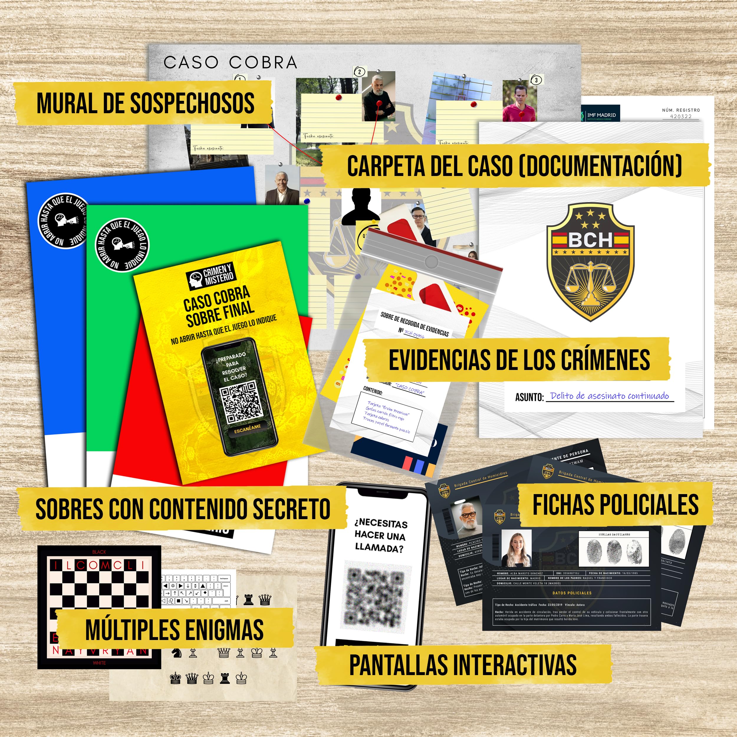 Caso Cobra - Juego de Mesa de Detectives y Escape Room en Casa