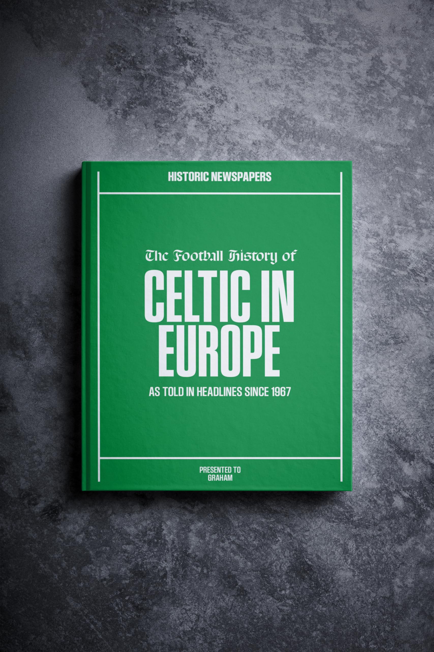 Historic Newspapers Celtic | Personalised Football Gift | European Football History | Name Printed on Cover | Football History Book Through Newspapers | Football Gifts for Boys | Football Fan Gift — image 1