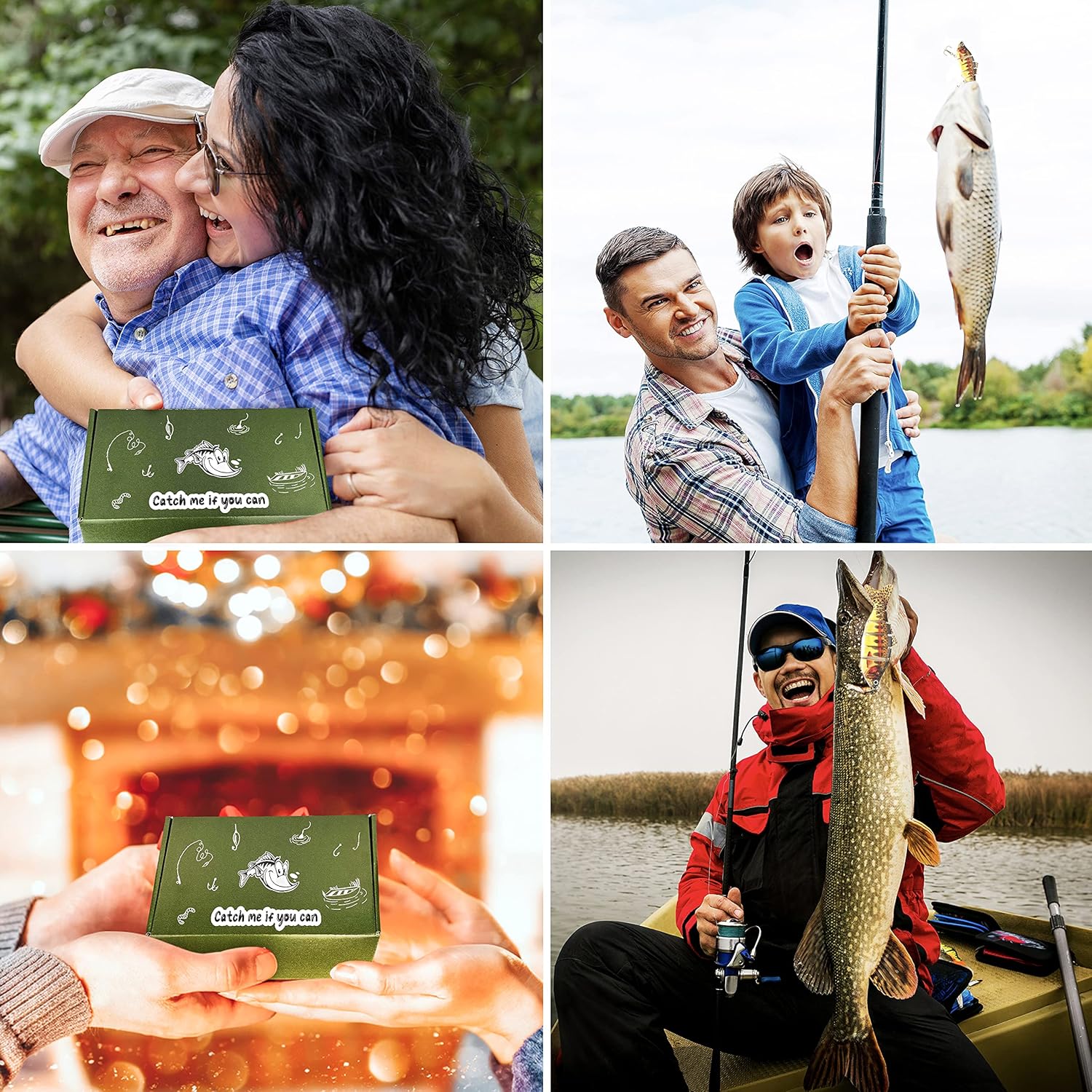 Fishing Lures Gift Box - Mystery Tackle Box - Freshwater & Saltwater Fishing Lures, Gifts for Men who Loves Fishing