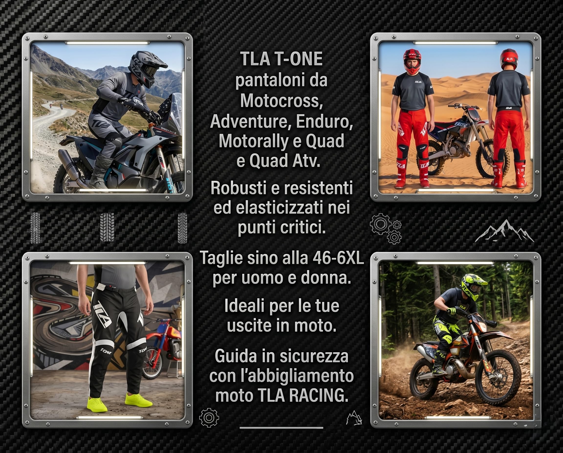 TLA T-ONE Motocross-Hose - Enduro | Motorradbekleidung | Motocross - Enduro - Quad | Herren, Damen und Kinder Motocross-Anzug