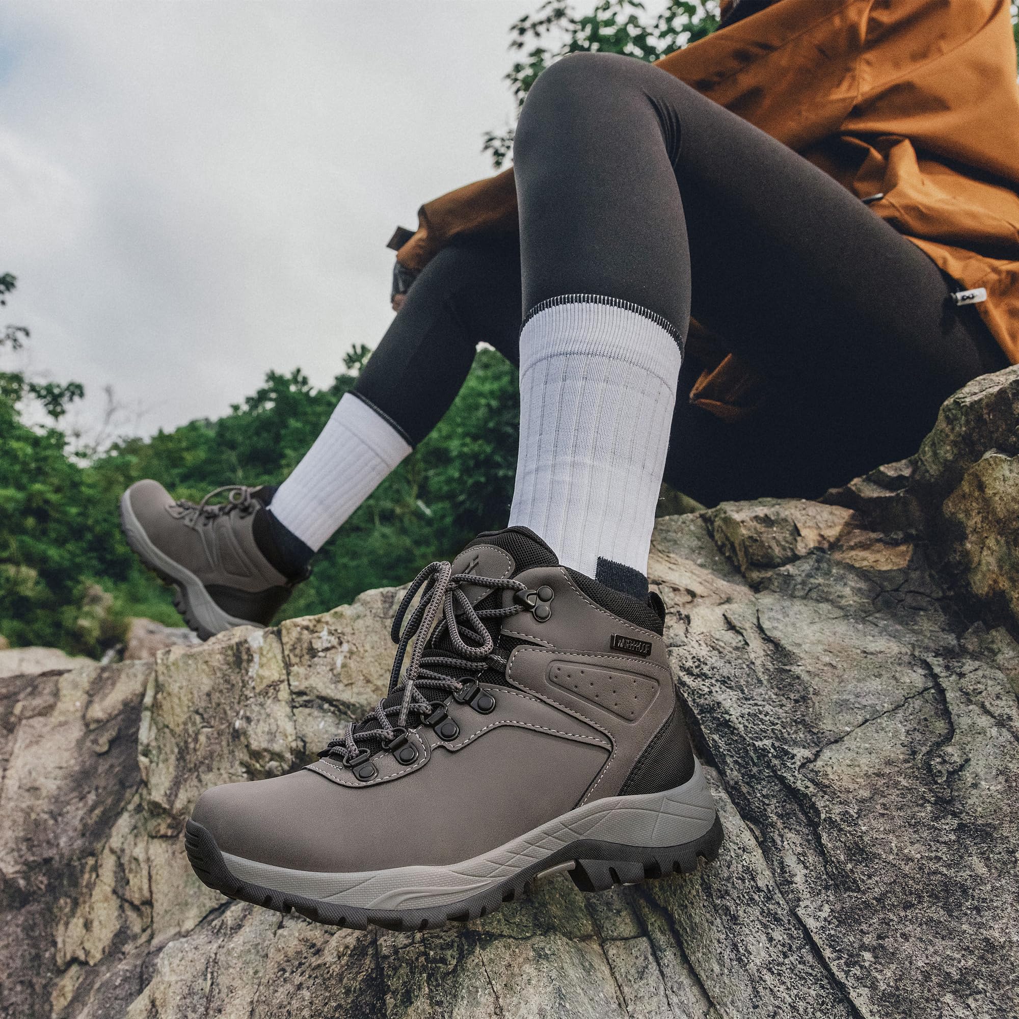 CC-Los Damen Wasserdicht Wanderstiefel rutschfeste Trekkingschuhe Wanderschuhe Outdoorschuhe
