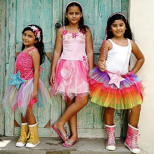 Miniatura 6 de SHU-SHI Bolso de lentejuelas para niñas pequeñas con forma de corazón, bolso cruzado con correa larga