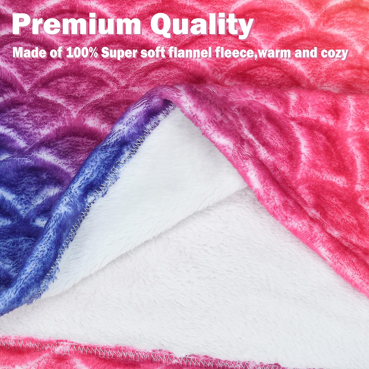 Catalonia Kids Mermaid Tail Blanket, Cozy Mermaid Sleeping Bag for Girls, Fish Scale Pattern, Gift for Girls - Image 6