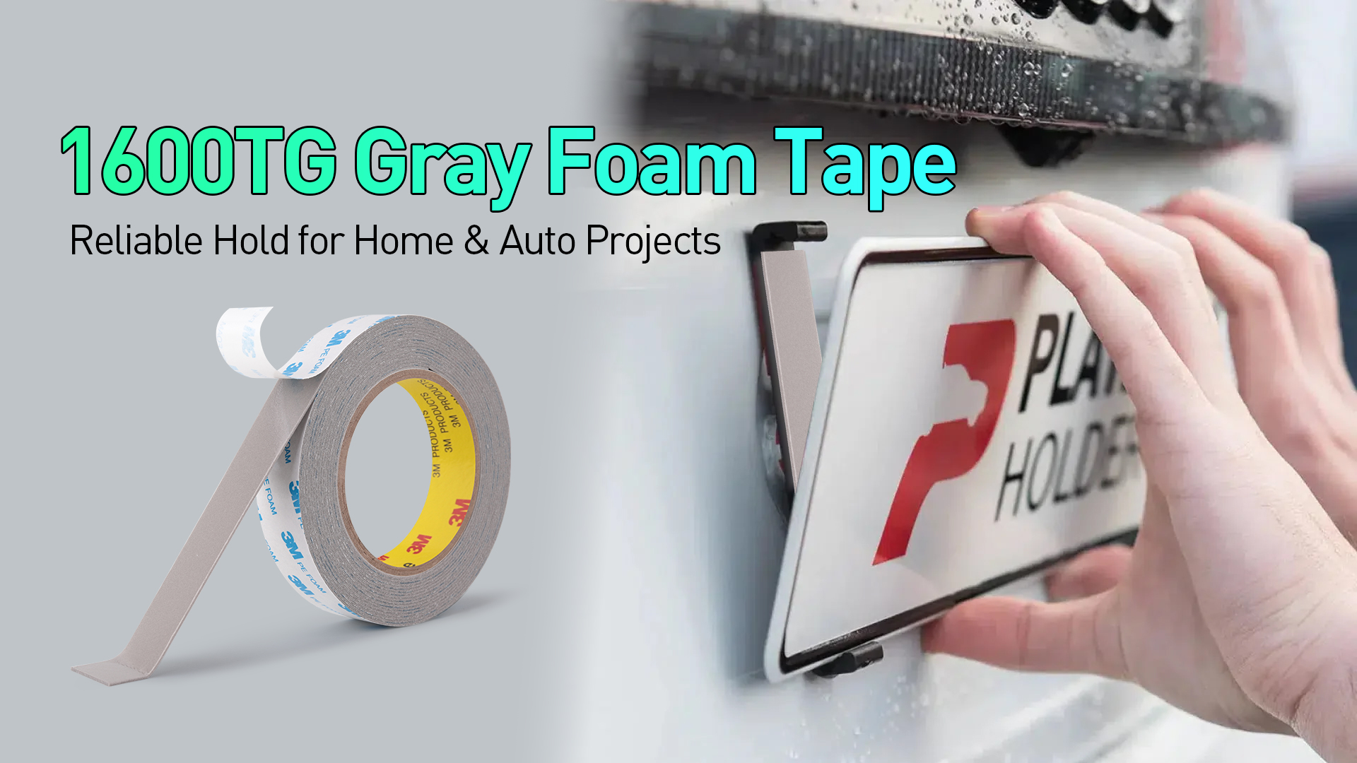 Image of Double Sided Tape Strong White Foam Tape 1 /2 inch x 18Ft Made of 3M Heavy Duty Mounting Tape Waterproof PE Foam Adhesive Strips for Posters Alarm Sensors Window Shades and Other Home Office Deco