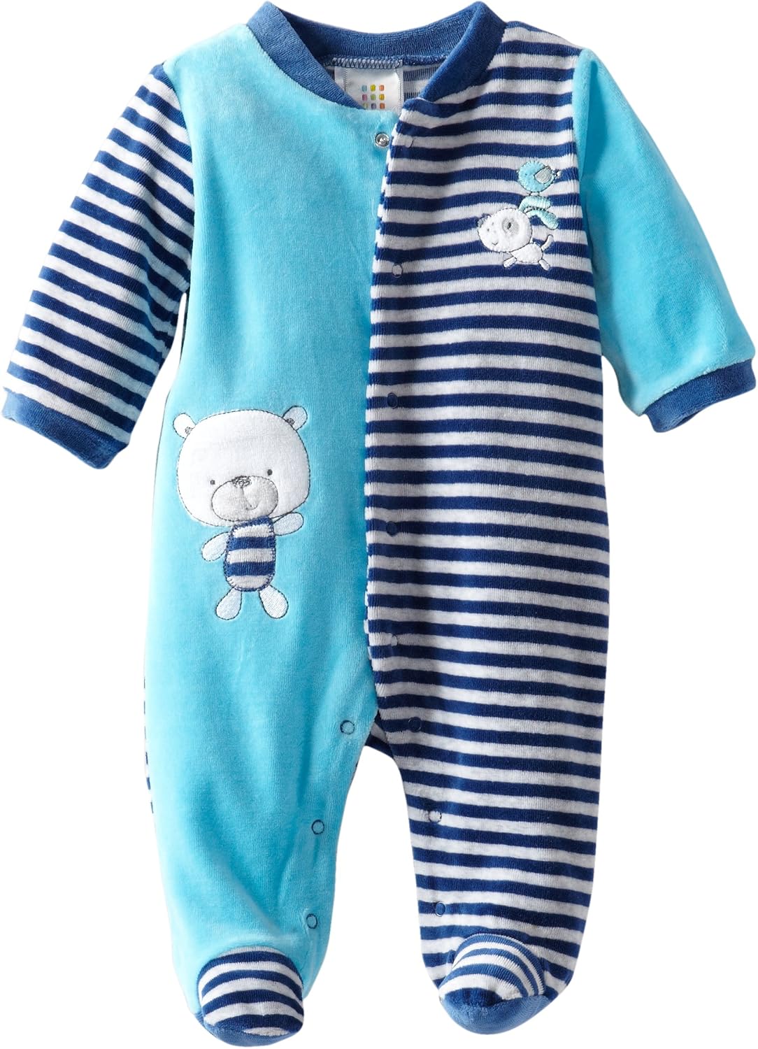 ABSORBA Baby-Boys Newborn Velour Footie