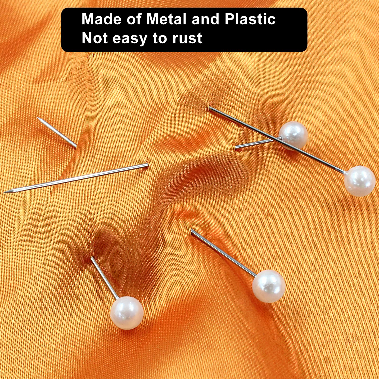 100 Alfileres De Ramillete Para Cabeza De Perla, Alfileres De Costura,  Alfileres De Sombrero, Alfileres Rectos, image size:1600x1600