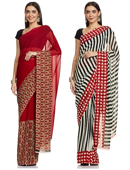 Buy Anand Sarees Georgette Blend Ready 