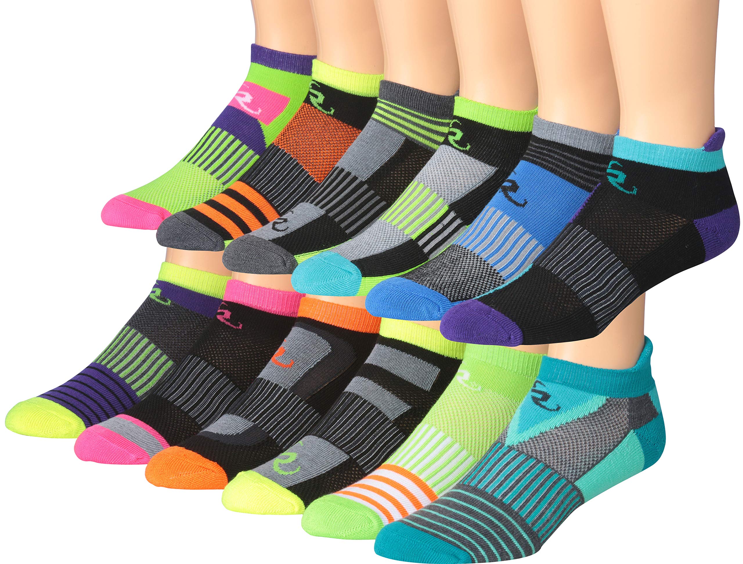 Men's 12-Pairs Low Cut Running & Athletic Performance Tab Socks