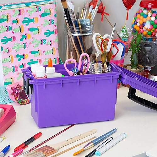 Miniatura 8 de Sheffield - Caja de almacenaje 12634, color blanco ártico, Morado