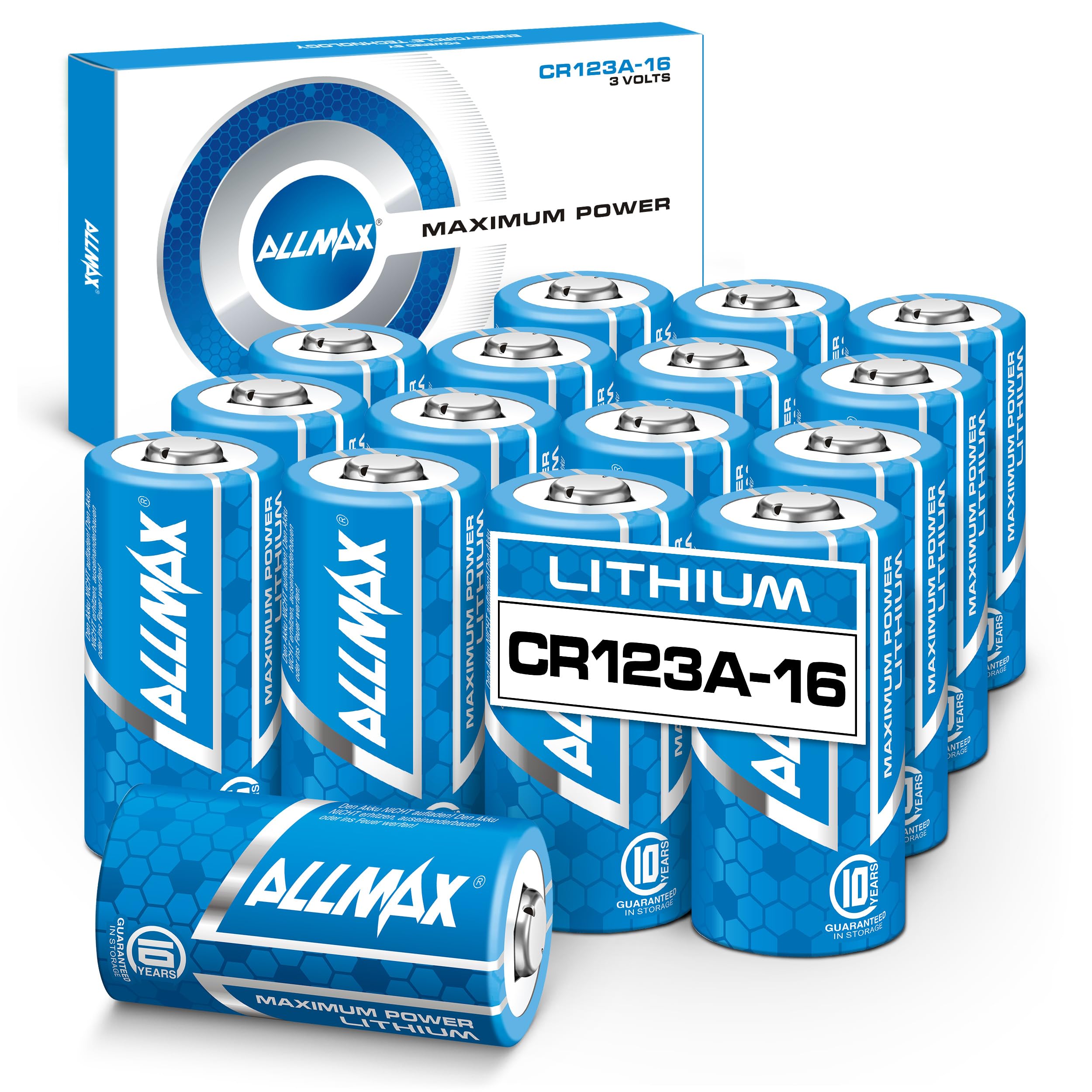 Allmax CR123A Maximum Power Lithium Batteries