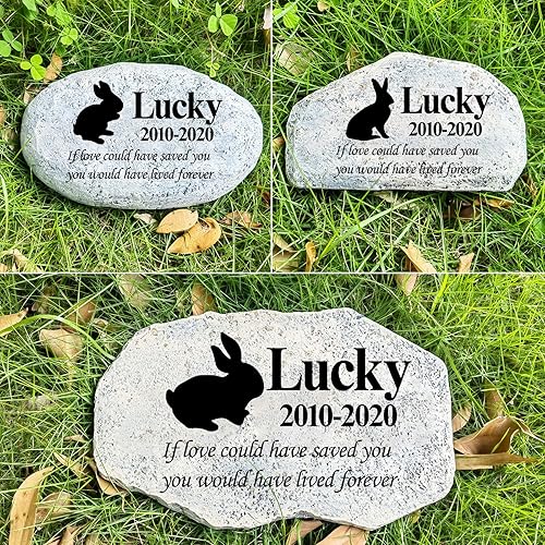 Miniatura 9 de Piedra conmemorativa personalizada para mascotas, piedra conmemorativa de jardín personalizada, lápida de perro, lápida de gato, placa conmemorativa