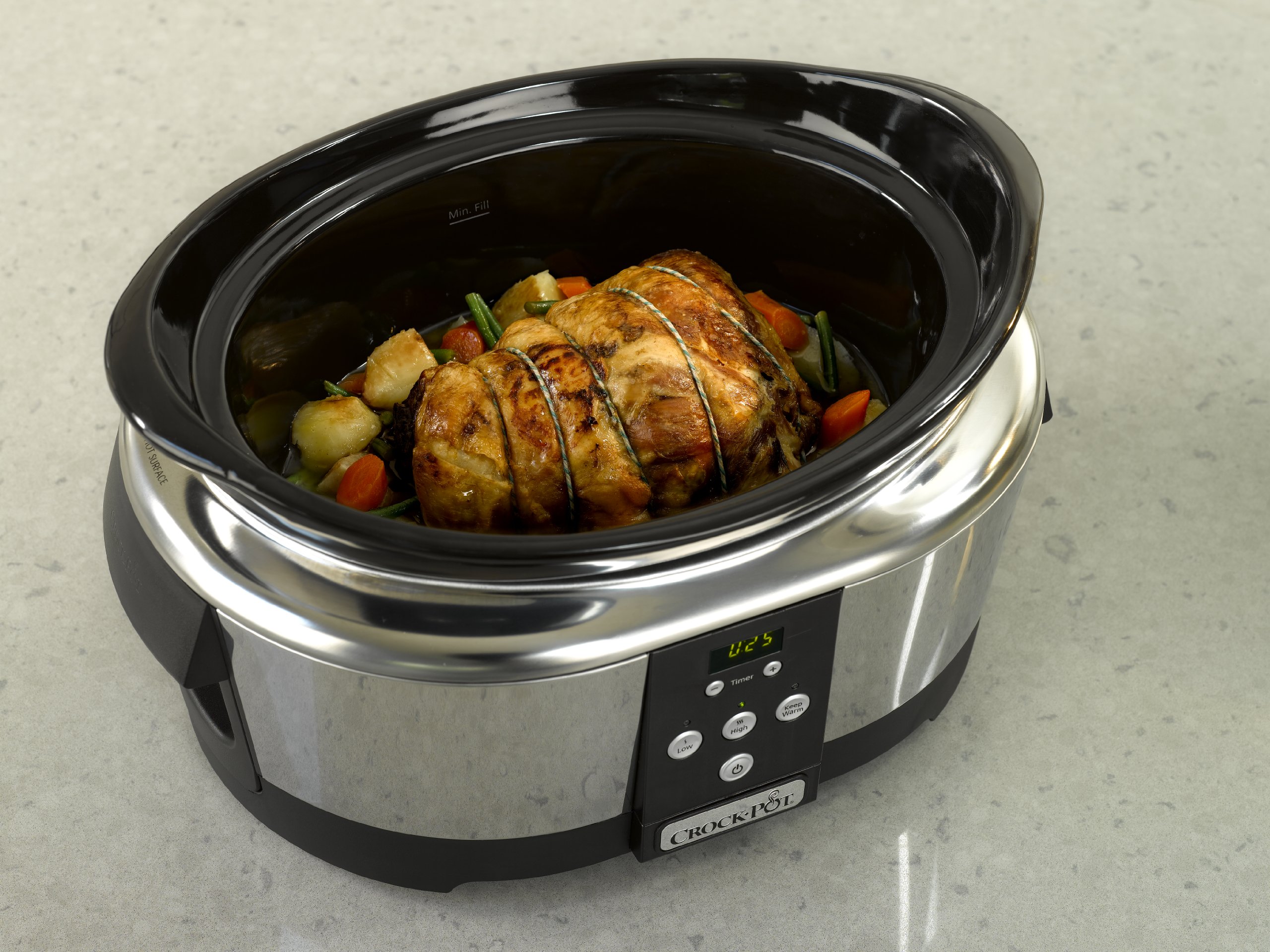 Crock-Pot Slow Cooker. 5.7 Litre. Polished Stainless Steel